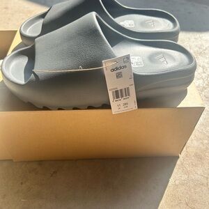 adidas Dark Gray Athletic Slides